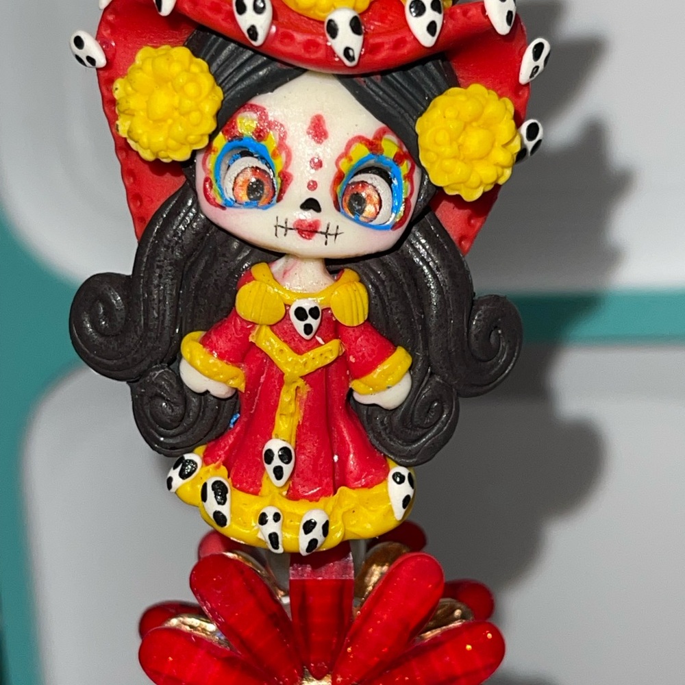 Colorful Day of the Dead Figurine